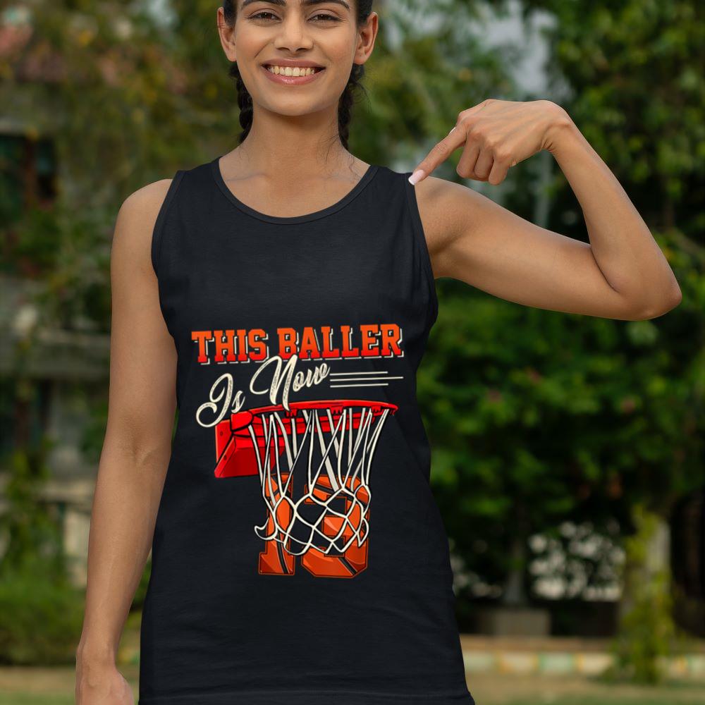 Mckenzieshoponline 13th Birthday Shirt For Boy Basketball 13 Years Old Kid Gift Tank Top - Image 4