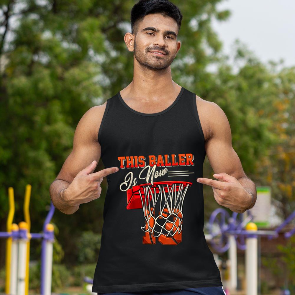 Mckenzieshoponline 13th Birthday Shirt For Boy Basketball 13 Years Old Kid Gift Tank Top - Image 2