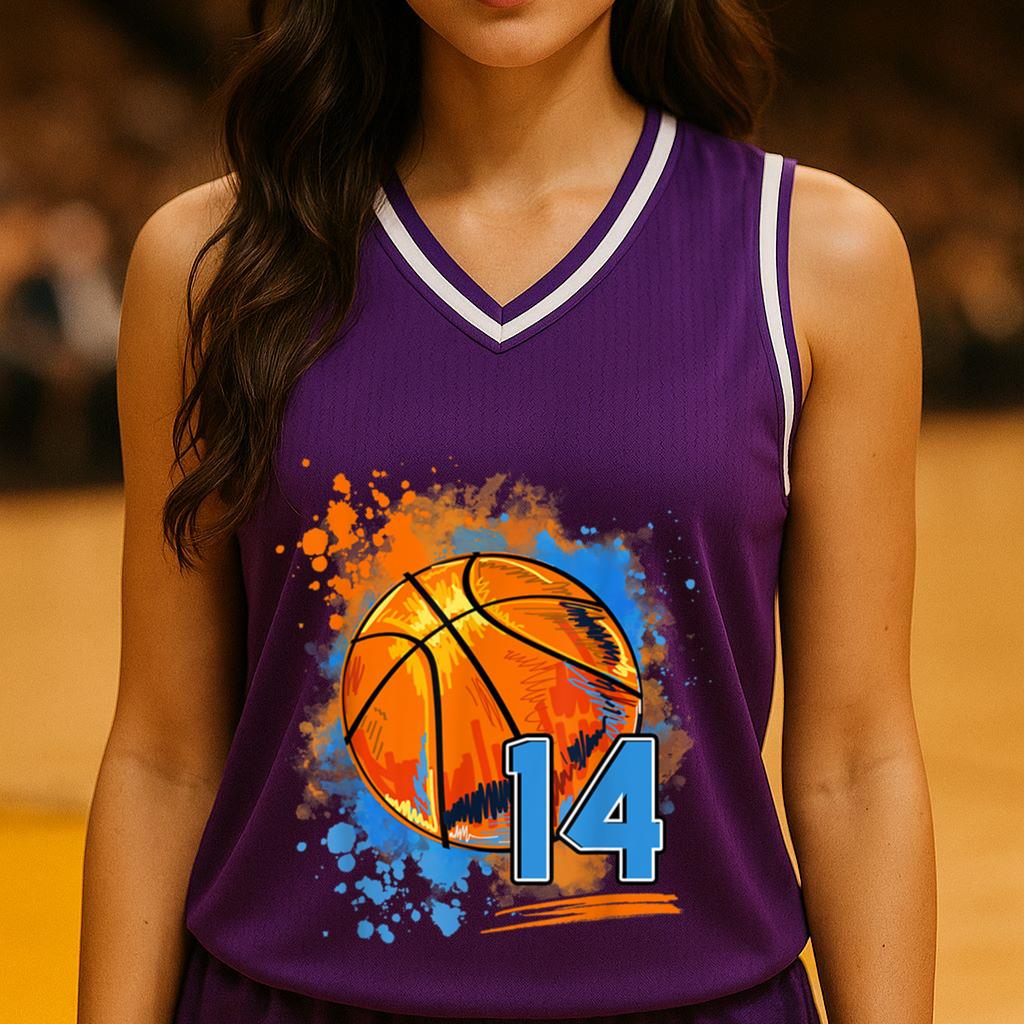 Mckenzieshoponline 14 Years Old 14th Birthday Basketball Basketball Jersey - Image 5