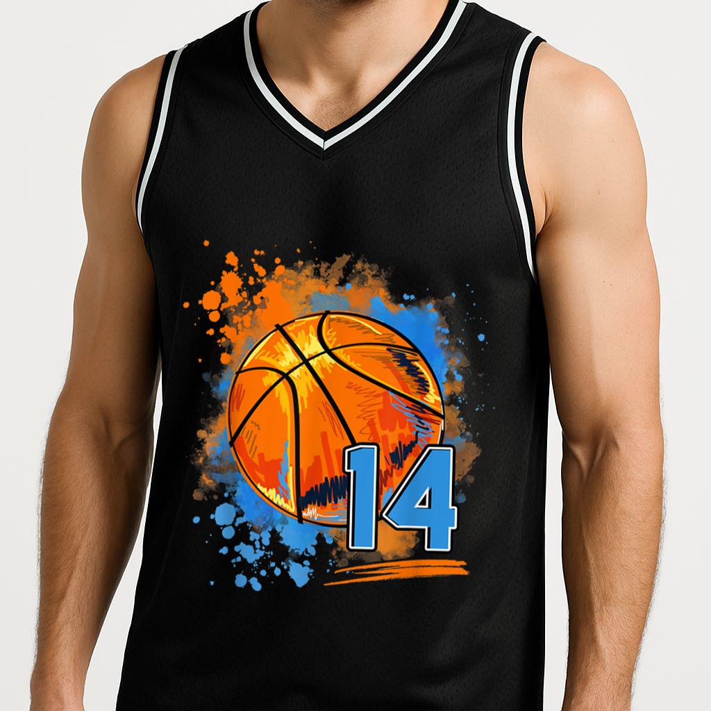 Mckenzieshoponline 14 Years Old 14th Birthday Basketball Basketball Jersey - Image 2