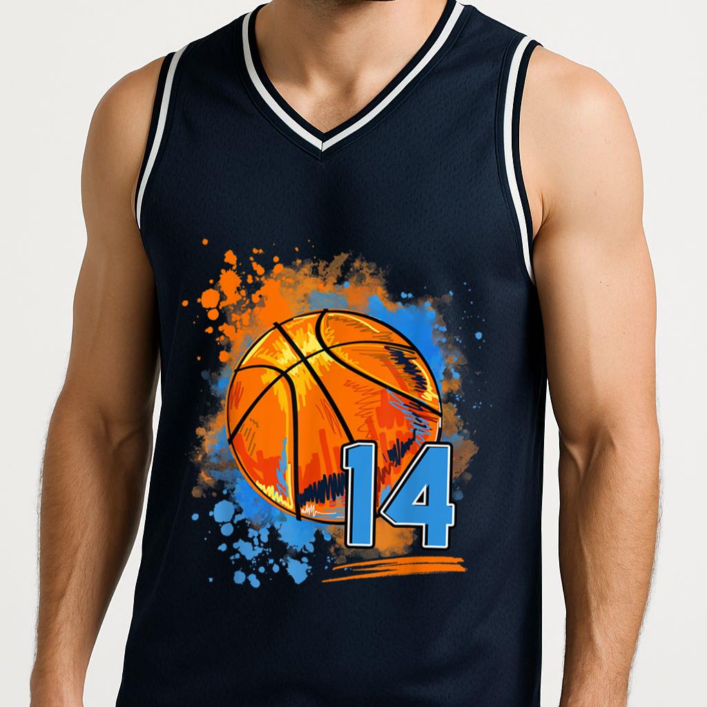 Mckenzieshoponline 14 Years Old 14th Birthday Basketball Basketball Jersey - Image 3