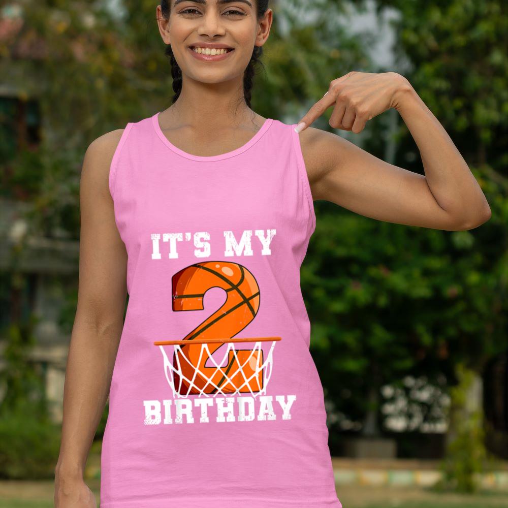 Mckenzieshoponline 2nd Birthday Basketball Tank Top - Image 5