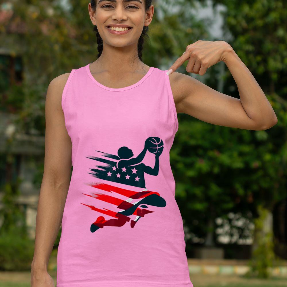 Mckenzieshoponline 4th of July Basketball American Flag Shirt Men Kids Boys USA Tank Top - Image 5