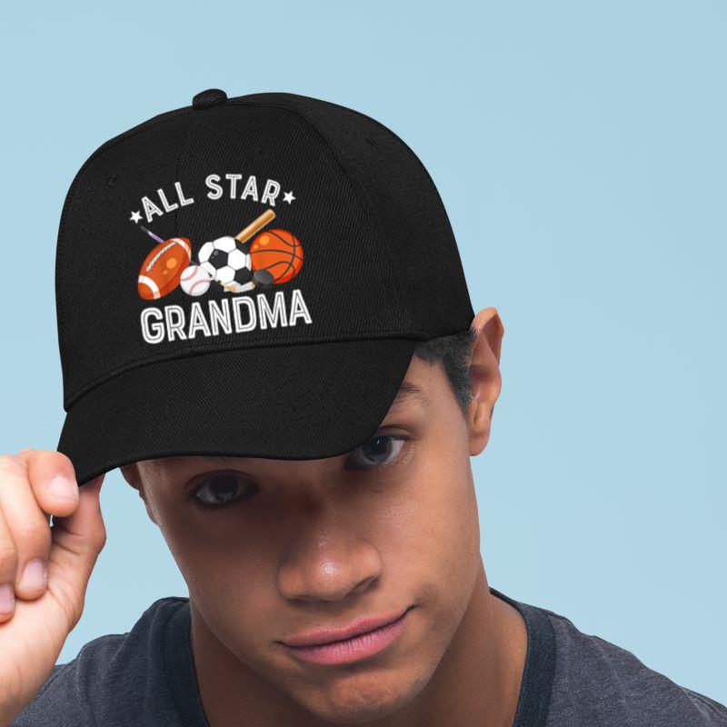 Mckenzieshoponline All Star Grandma Of The Birthday Boy Basketball Soccer Sport Cap - Image 2