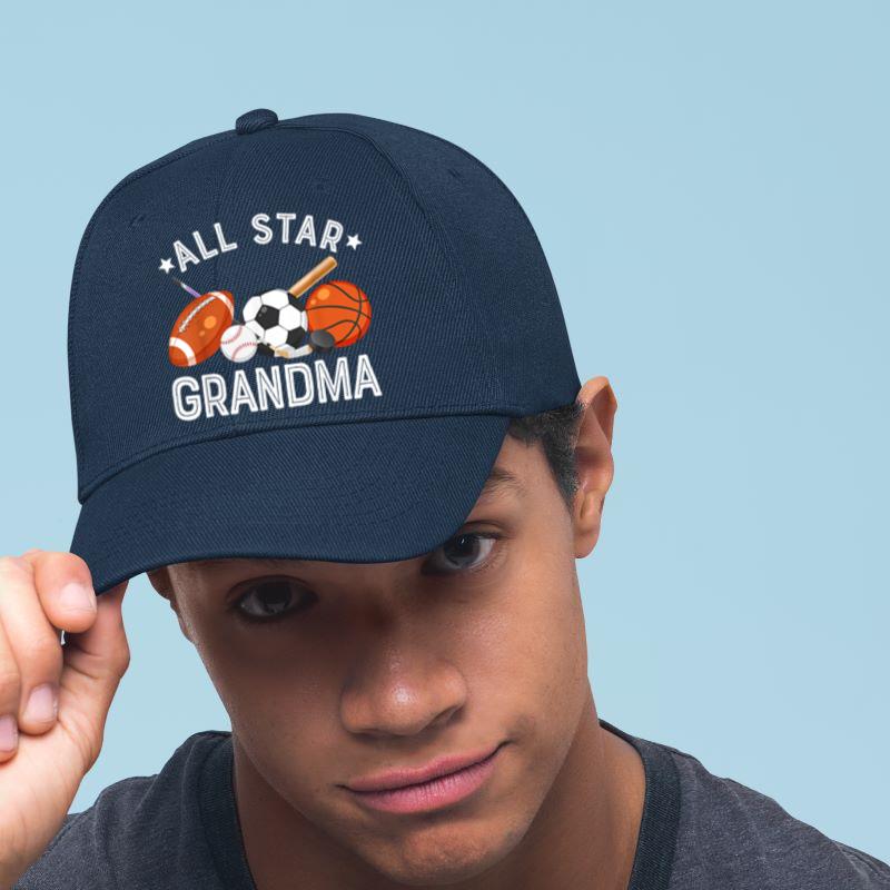 Mckenzieshoponline All Star Grandma Of The Birthday Boy Basketball Soccer Sport Cap - Image 4