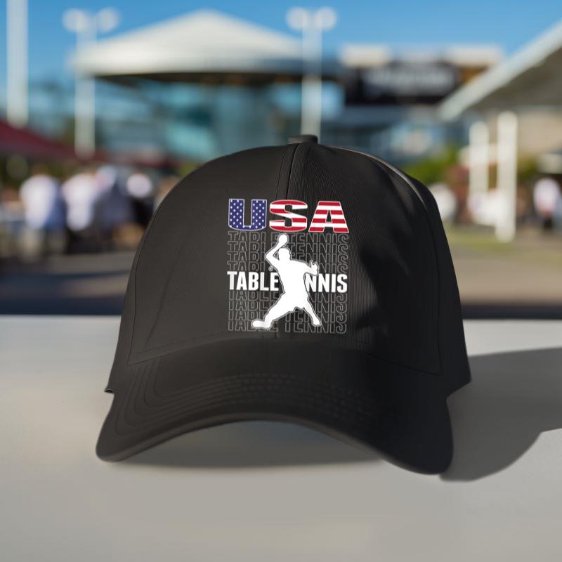 Mckenzieshoponline America Table Tennis Fans Jersey American Flag Ping Pong Cap