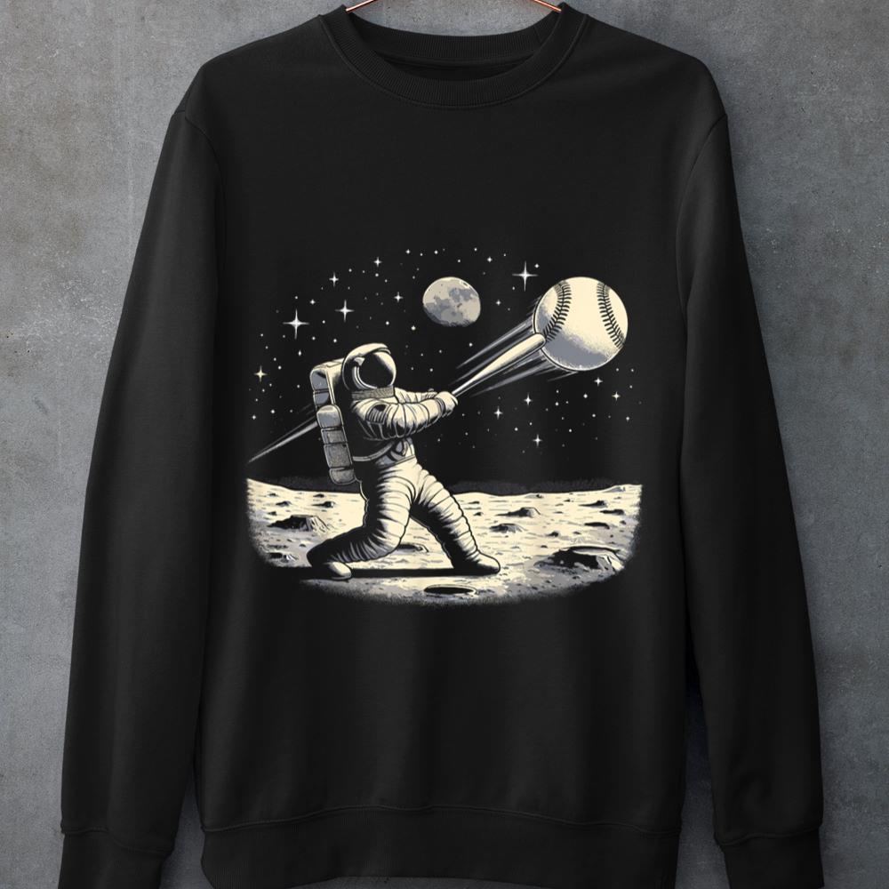 Mckenzieshoponline - Astronaut Baseball Funny Space Baseball Sweatshirt