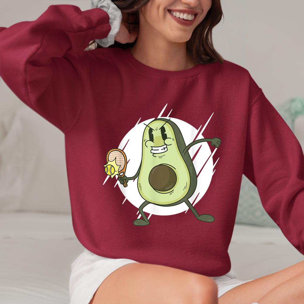 Mckenzieshoponline Avocado playing tennis - Funny Sweatshirt - Image 5