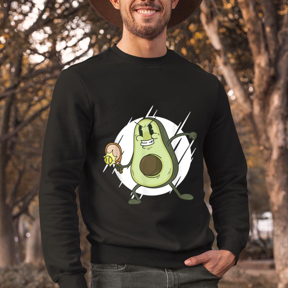 Mckenzieshoponline Avocado playing tennis - Funny Sweatshirt - Image 2