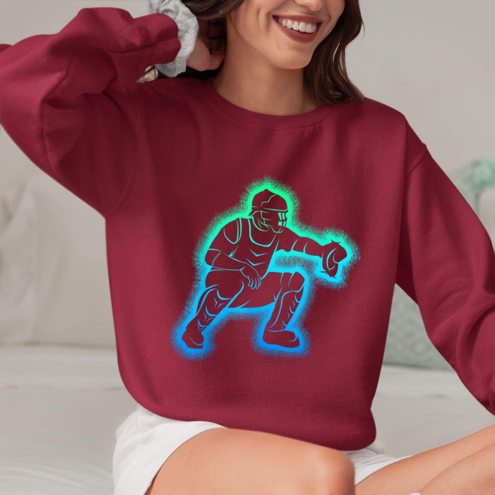 Mckenzieshoponline - Baseball Catcher Boys Kids Youth Sweatshirt - Image 5