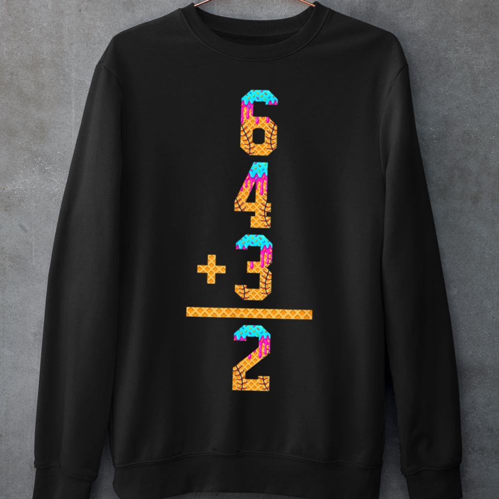 Mckenzieshoponline - Baseball Ice Cream Drip Inspired Math 6 4 3 2 Double Play Sweatshirt