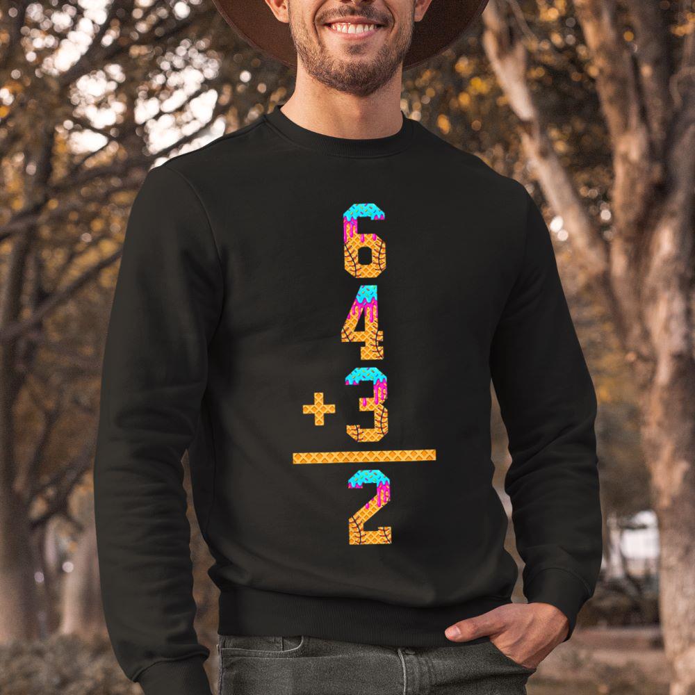 Mckenzieshoponline - Baseball Ice Cream Drip Inspired Math 6 4 3 2 Double Play Sweatshirt - Image 2