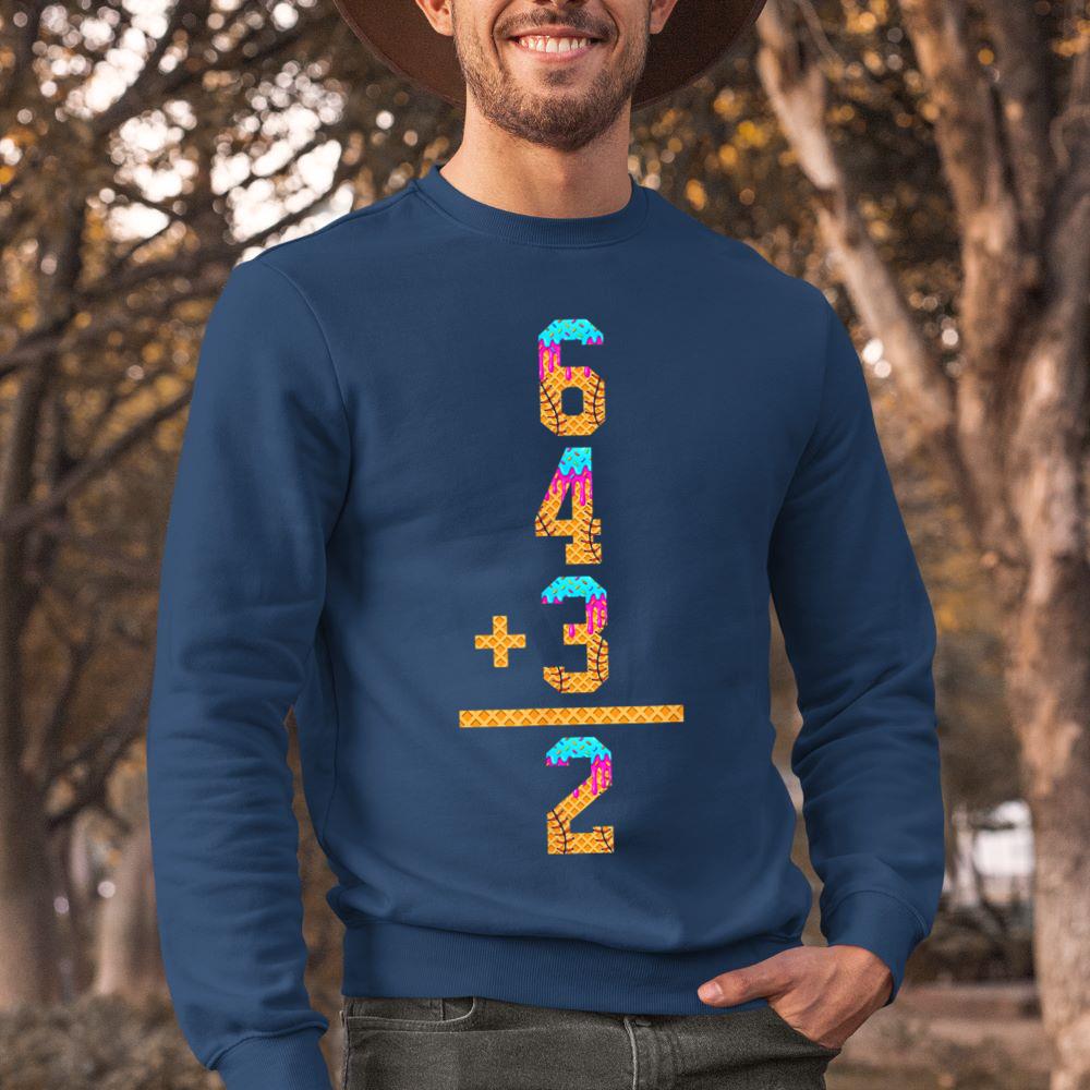 Mckenzieshoponline - Baseball Ice Cream Drip Inspired Math 6 4 3 2 Double Play Sweatshirt - Image 3