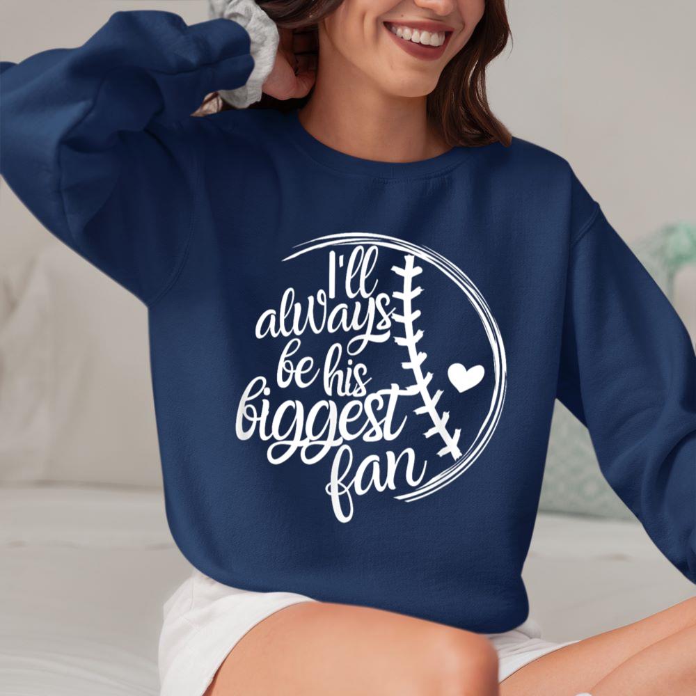 Mckenzieshoponline - Baseball Mom Shirt, Baseball Gift I'll Always Be Biggest Fan Sweatshirt - Image 4