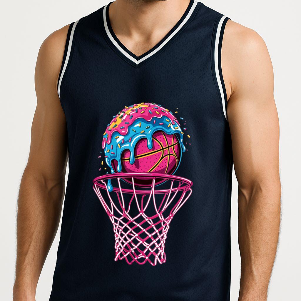 Mckenzieshoponline Basketball Drip Boys Sprinkles Ice Cream Dripping Basketball Basketball Jersey - Image 3