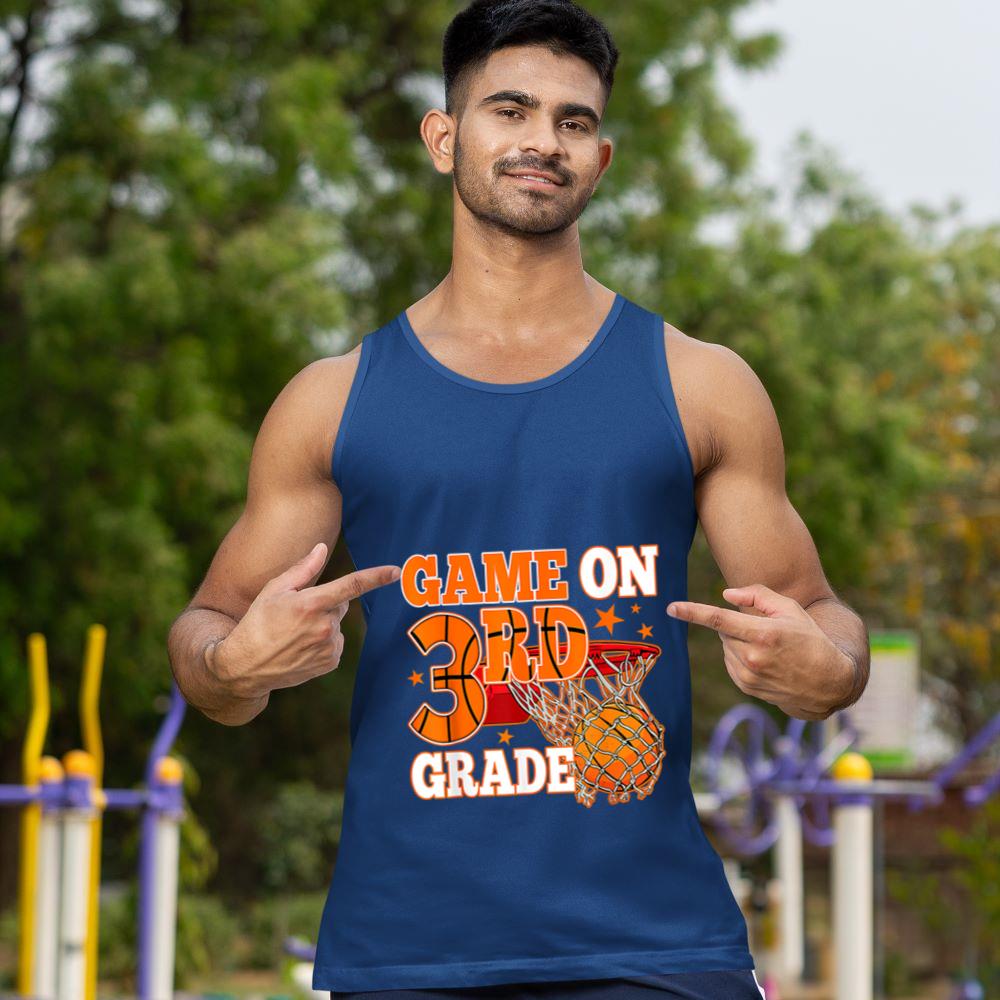 Mckenzieshoponline Basketball First Day of Game On 3rd Grade Back To School Tank Top - Image 3