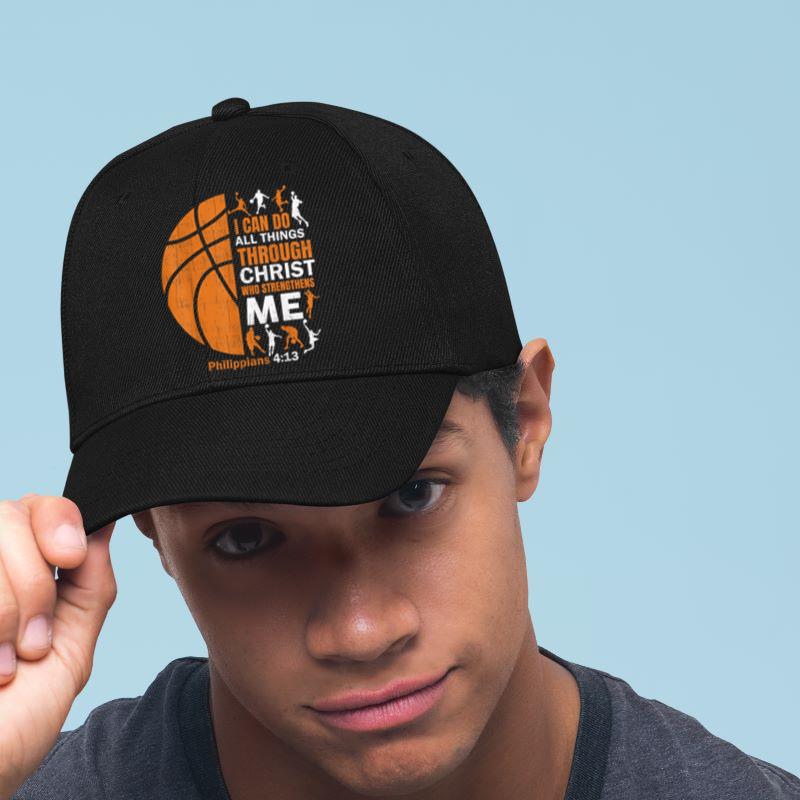 Mckenzieshoponline Basketball T Shirt Christian Christ Bible Verse Men Players Cap - Image 2