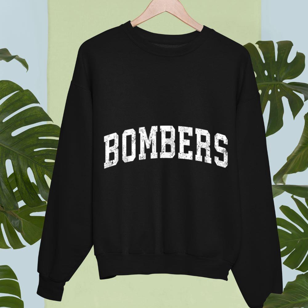 Mckenzieshoponline Bombers Mascot Vintage Athletic Sports Name Design Sweatshirt
