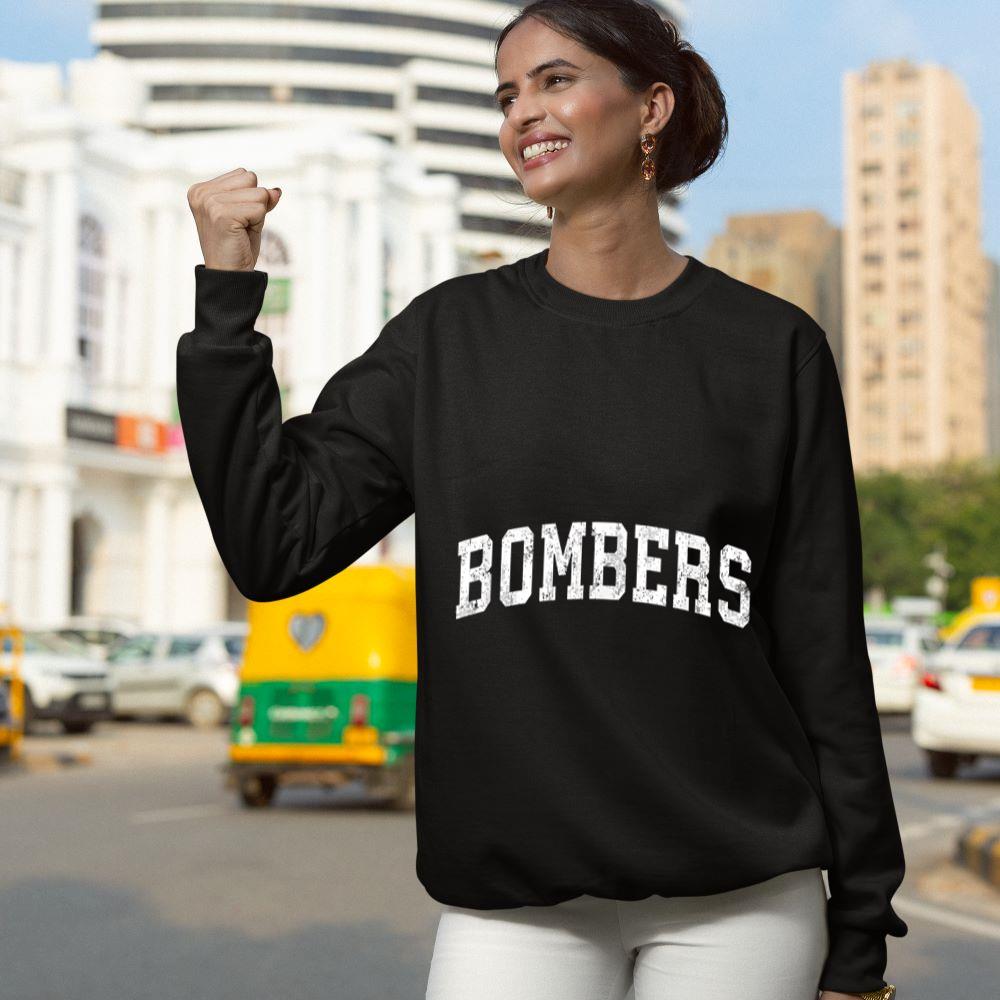 Mckenzieshoponline Bombers Mascot Vintage Athletic Sports Name Design Sweatshirt - Image 4