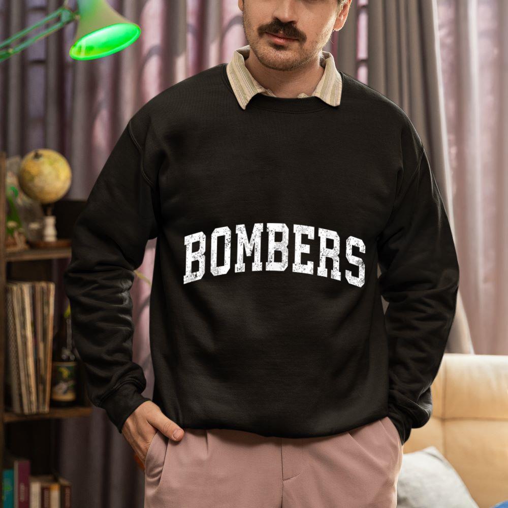 Mckenzieshoponline Bombers Mascot Vintage Athletic Sports Name Design Sweatshirt - Image 2