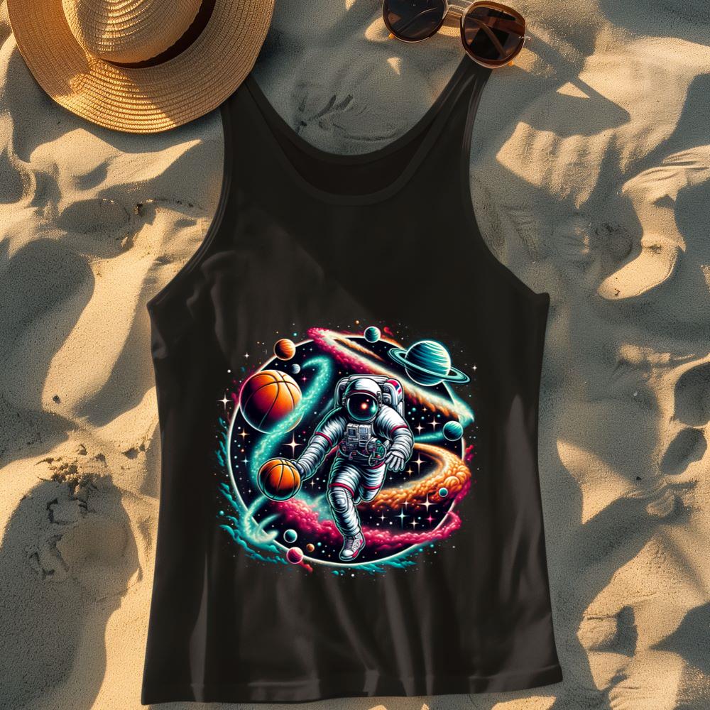 Mckenzieshoponline Cool Galaxy Basketball player Astronaut on Basketball Tank Top