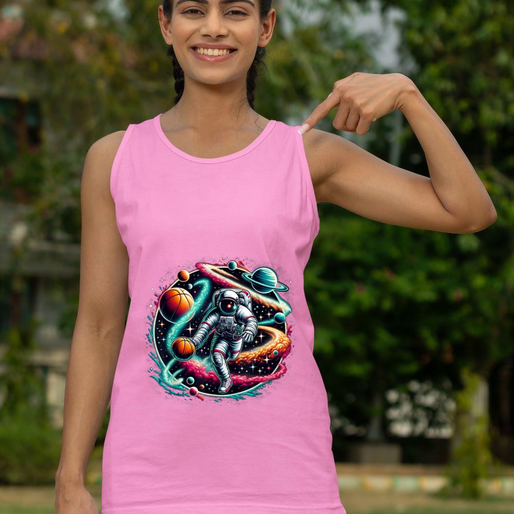 Mckenzieshoponline Cool Galaxy Basketball player Astronaut on Basketball Tank Top - Image 5