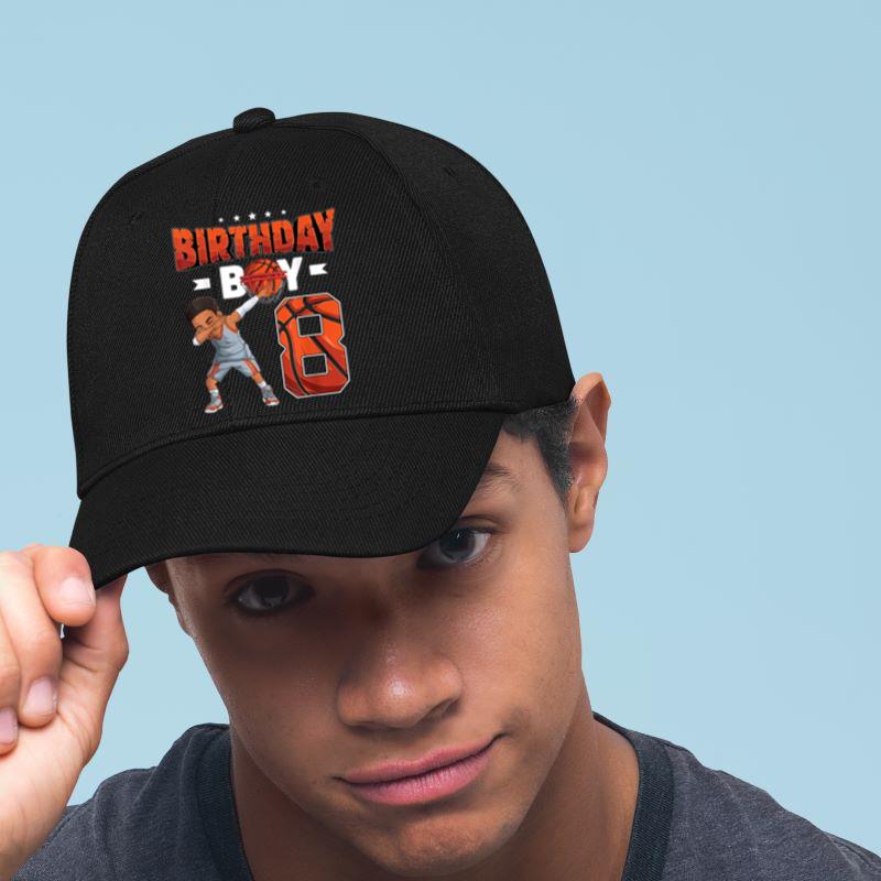 Mckenzieshoponline Dabbing Basketball player 8 Years Old Boy 8th Birthday Cap - Image 2