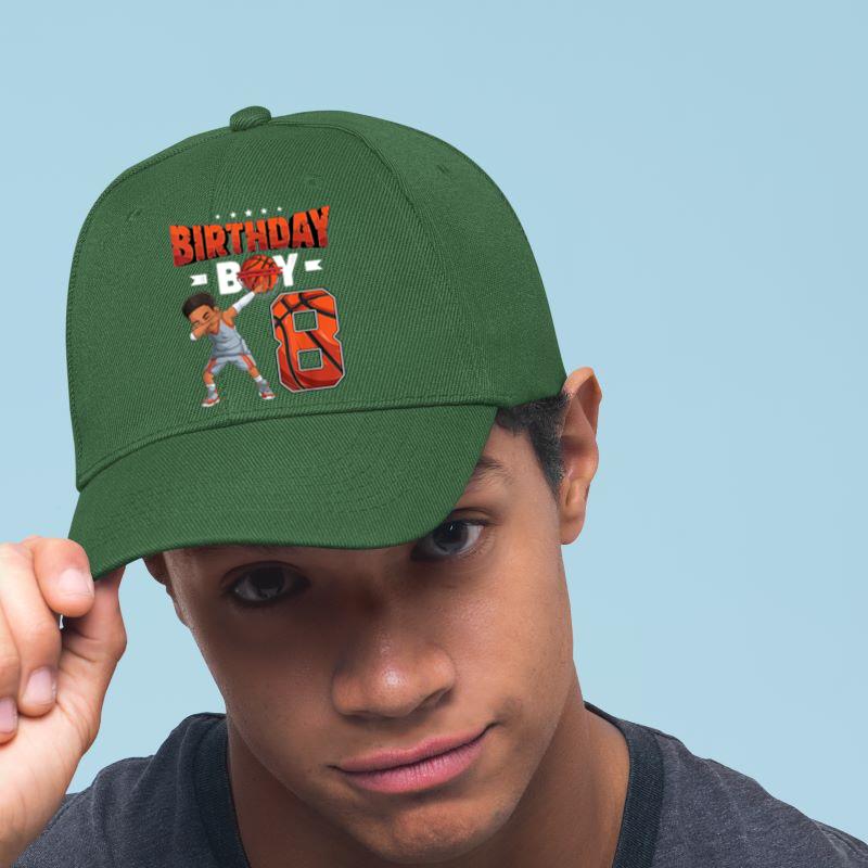 Mckenzieshoponline Dabbing Basketball player 8 Years Old Boy 8th Birthday Cap - Image 3