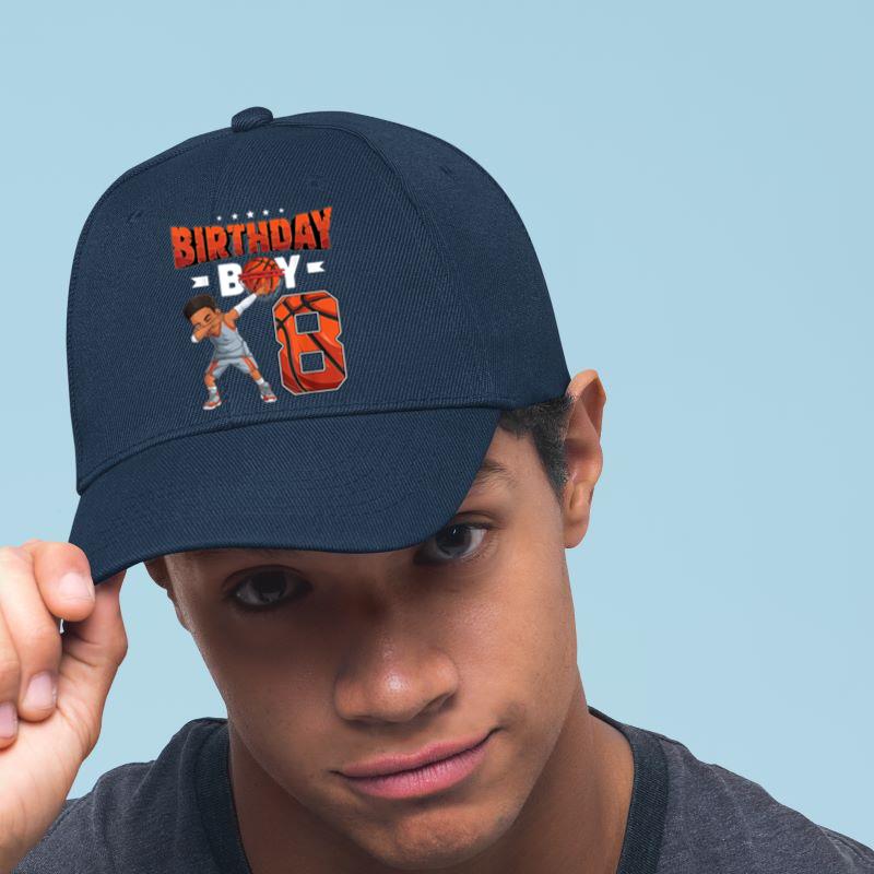 Mckenzieshoponline Dabbing Basketball player 8 Years Old Boy 8th Birthday Cap - Image 4