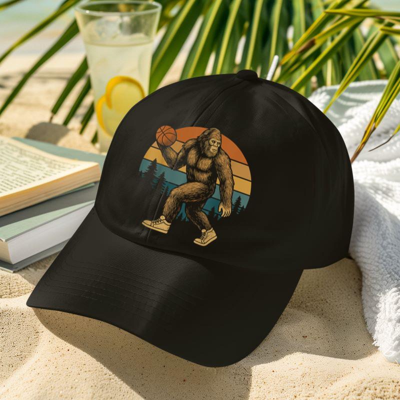 Mckenzieshoponline Funny Bigfoot Playing Basketball Cap