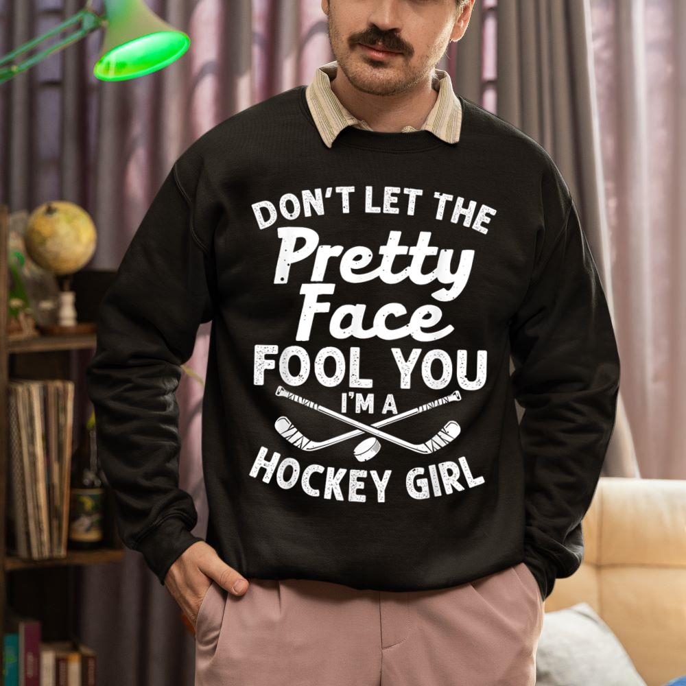 Mckenzieshoponline Funny Girl Hockey Gift For Women Kids Ice Hockey Players Sweatshirt - Image 2