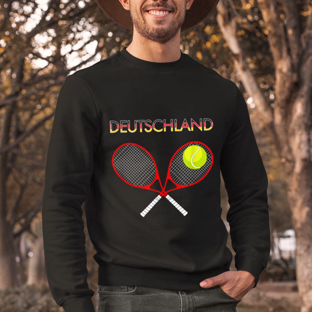 Mckenzieshoponline German Flag Tennis  Celebrate Germany Sport  Deutschland Sweatshirt - Image 2