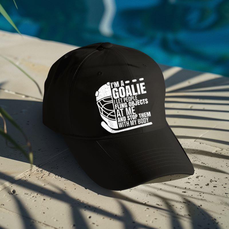 Mckenzieshoponline Goaltender Ice Hockey Goalie Funny I'm A Goalie Cap