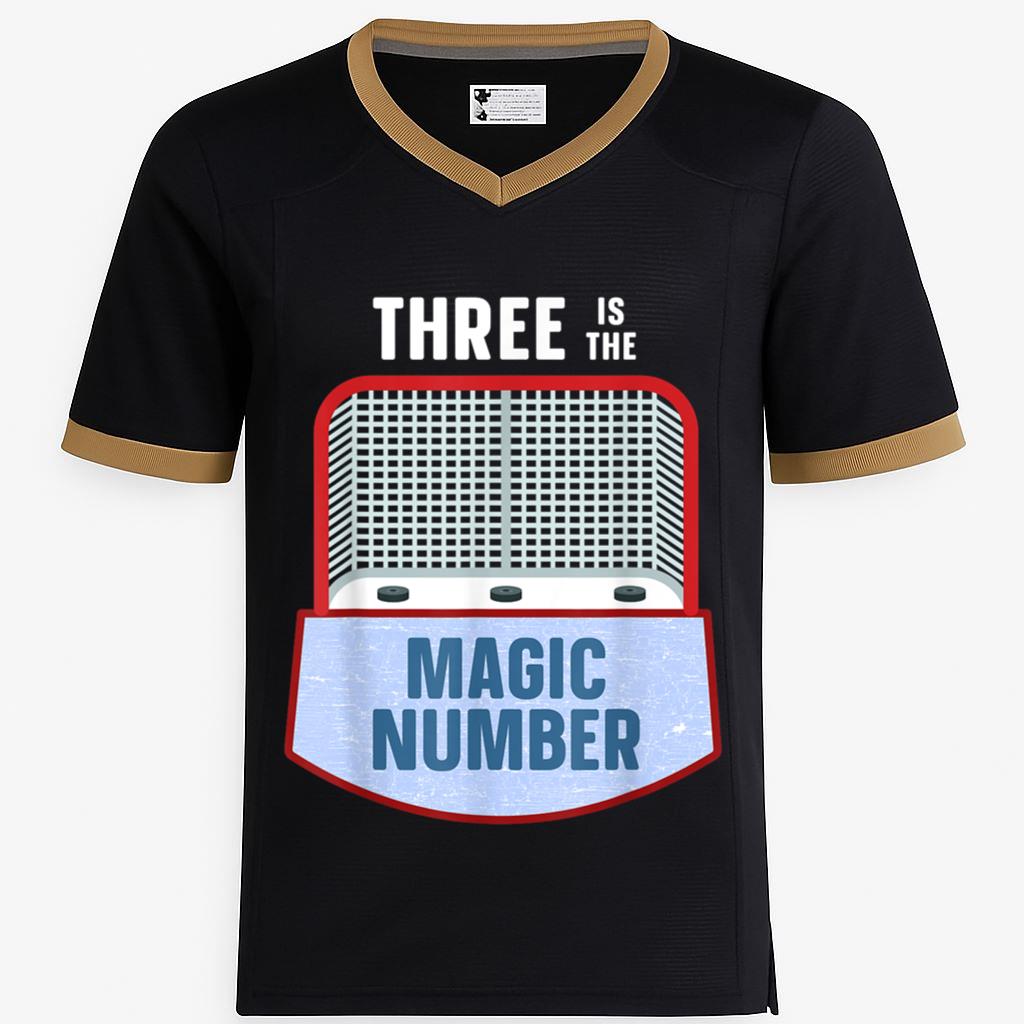 Mckenzieshoponline Hat Trick Three Goals Magic Number Funny Hockey Fan Player Football Jersey