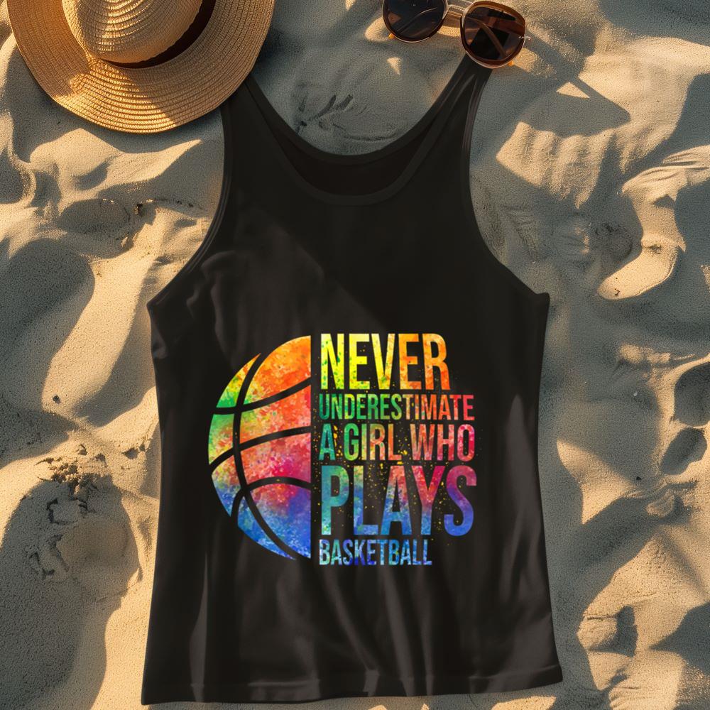 Mckenzieshoponline Hoops Girls Never Underestimate A Girl Who Plays Basketball Tank Top