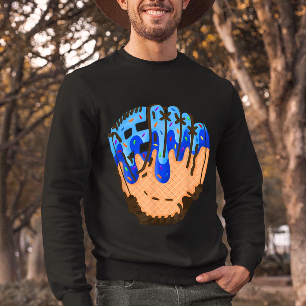 Mckenzieshoponline - Ice Cream Cone Baseball Glove Drip Sweatshirt - Image 2