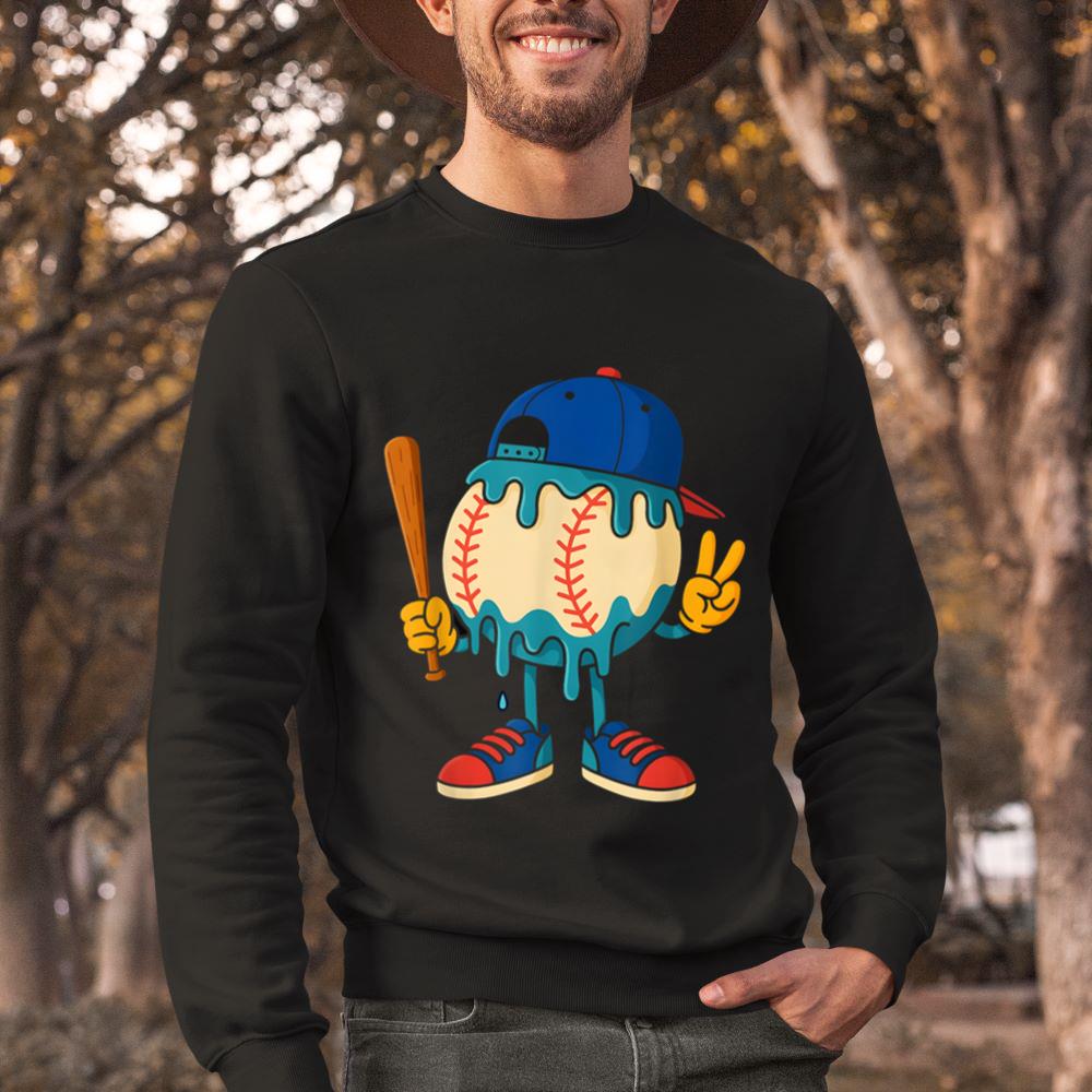 Mckenzieshoponline - Ice Cream Drip Baseball Boys Back To school Youth Sweatshirt - Image 2
