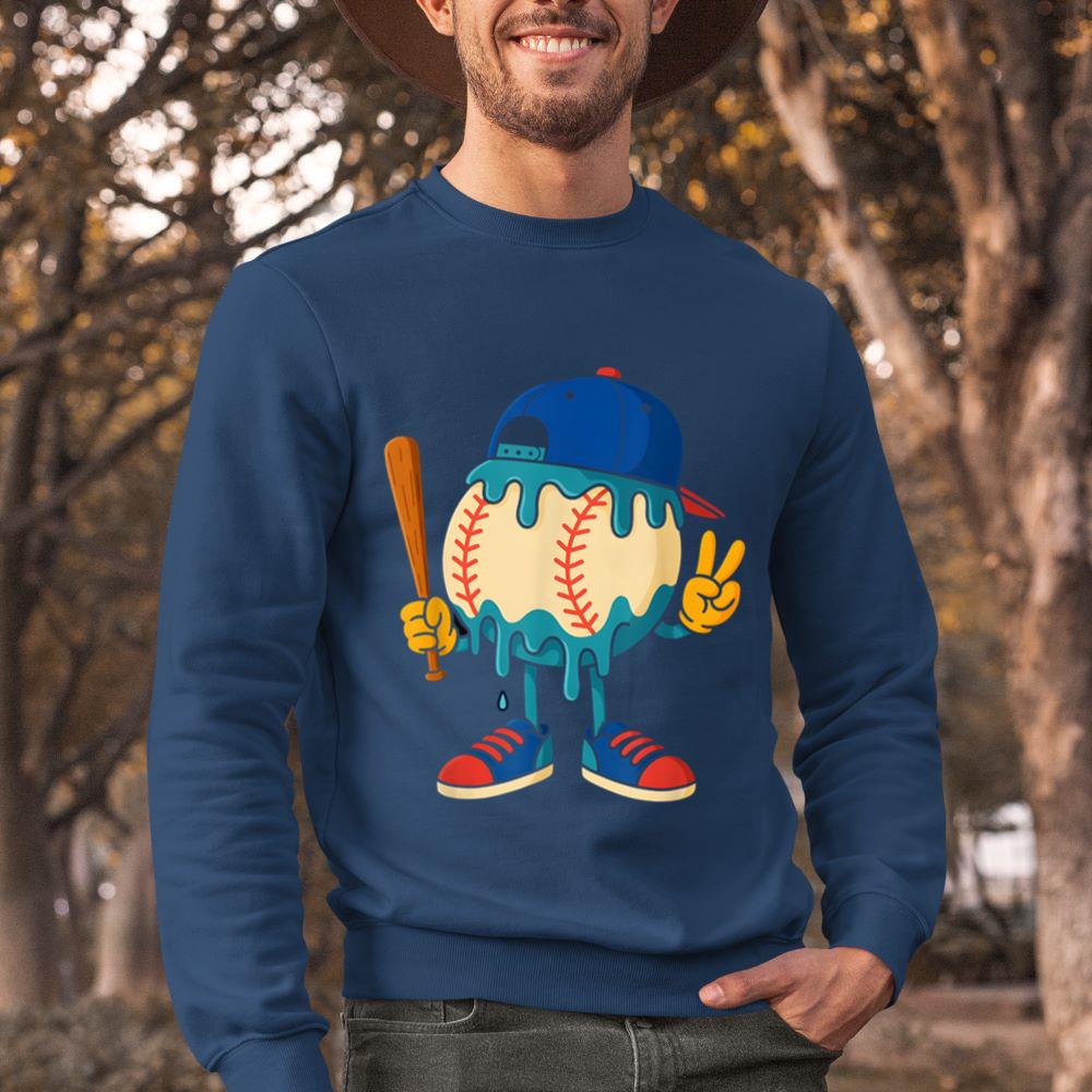 Mckenzieshoponline - Ice Cream Drip Baseball Boys Back To school Youth Sweatshirt - Image 3