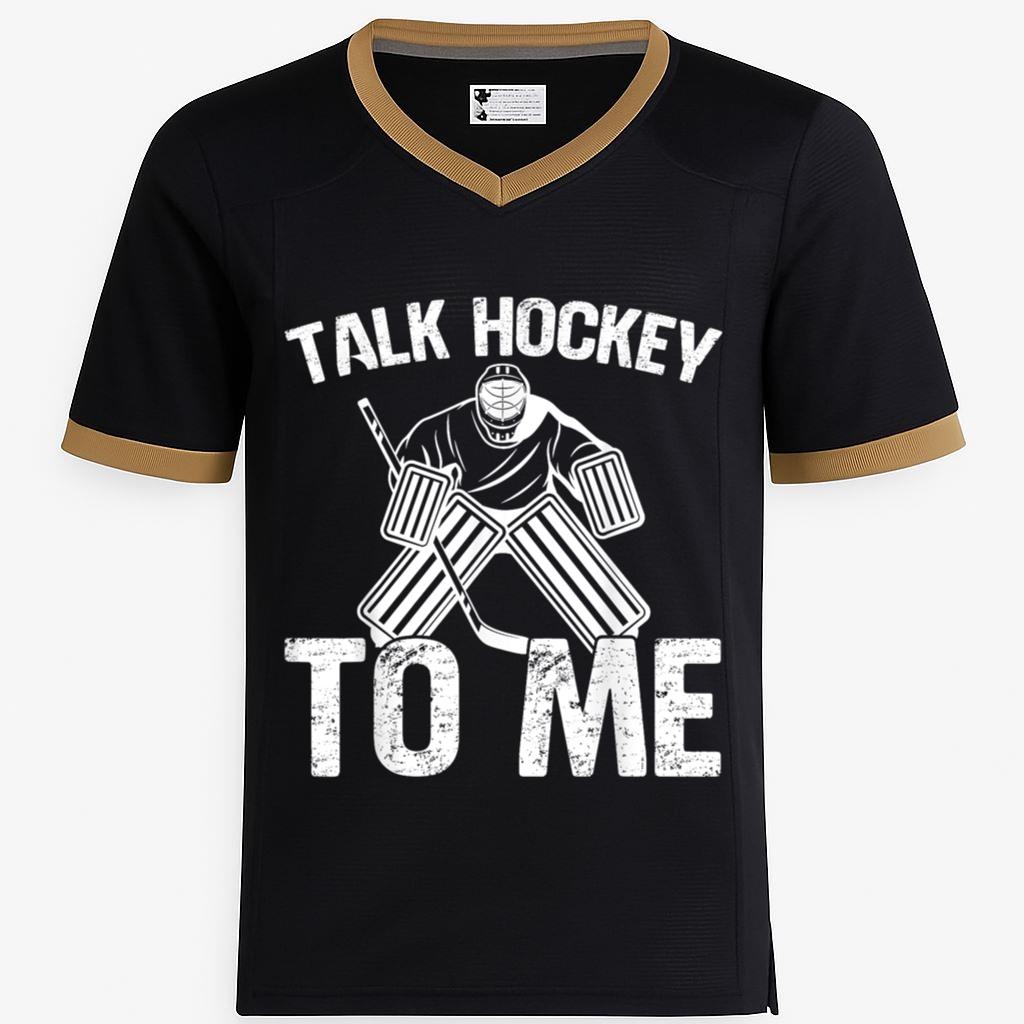 Mckenzieshoponline Ice Hockey Vintage Talk Hockey To Me Football Jersey