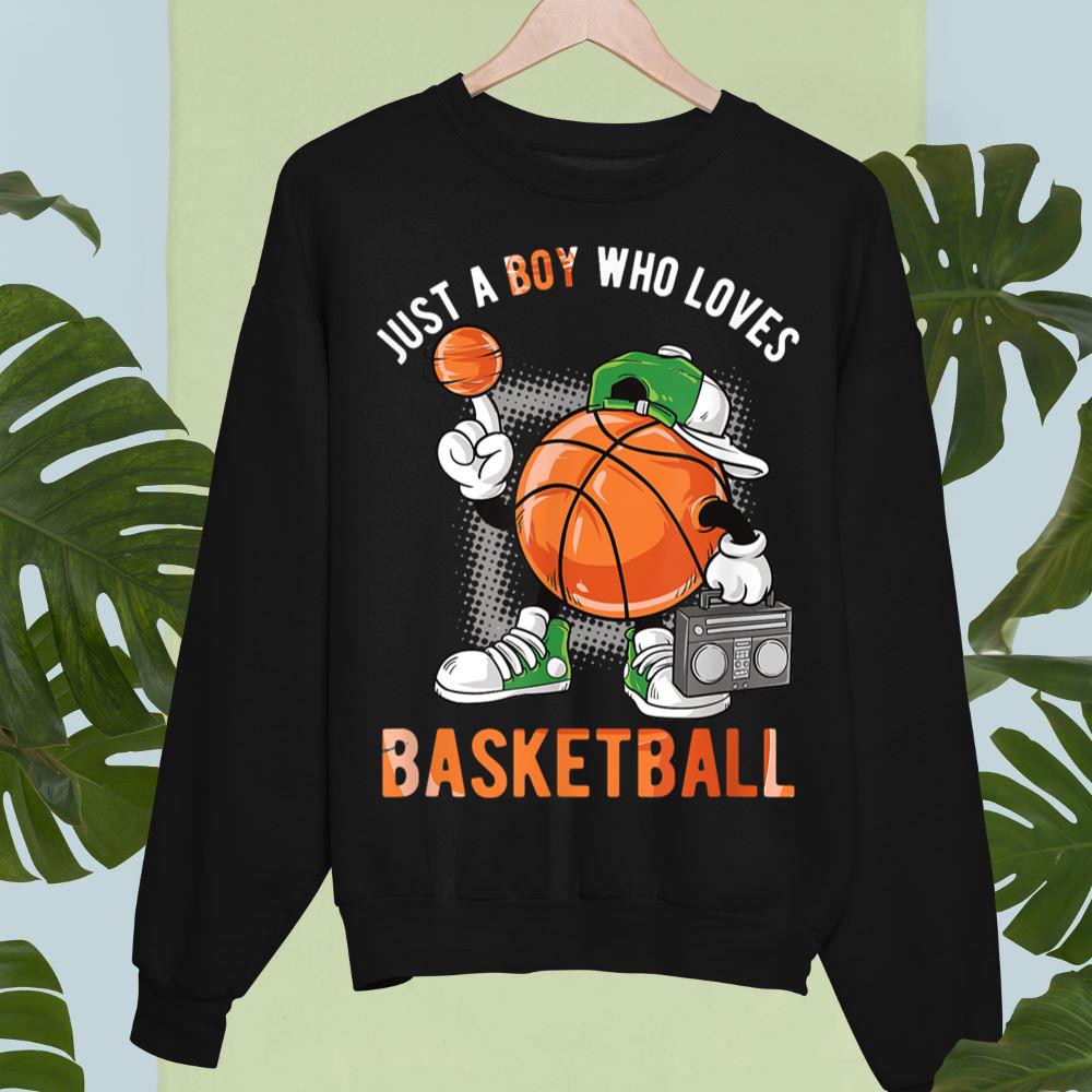 Mckenzieshoponline Just A Boy Who Loves Basketball Sweatshirt