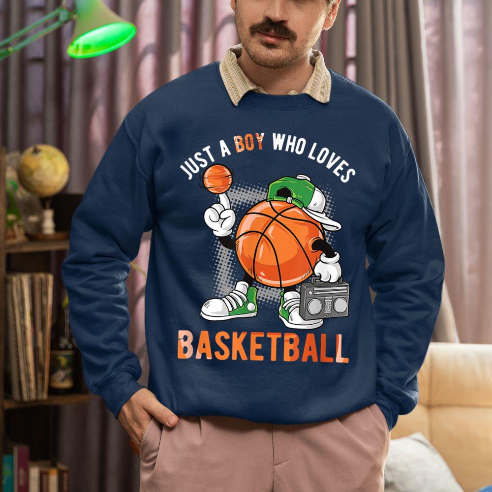 Mckenzieshoponline Just A Boy Who Loves Basketball Sweatshirt - Image 3