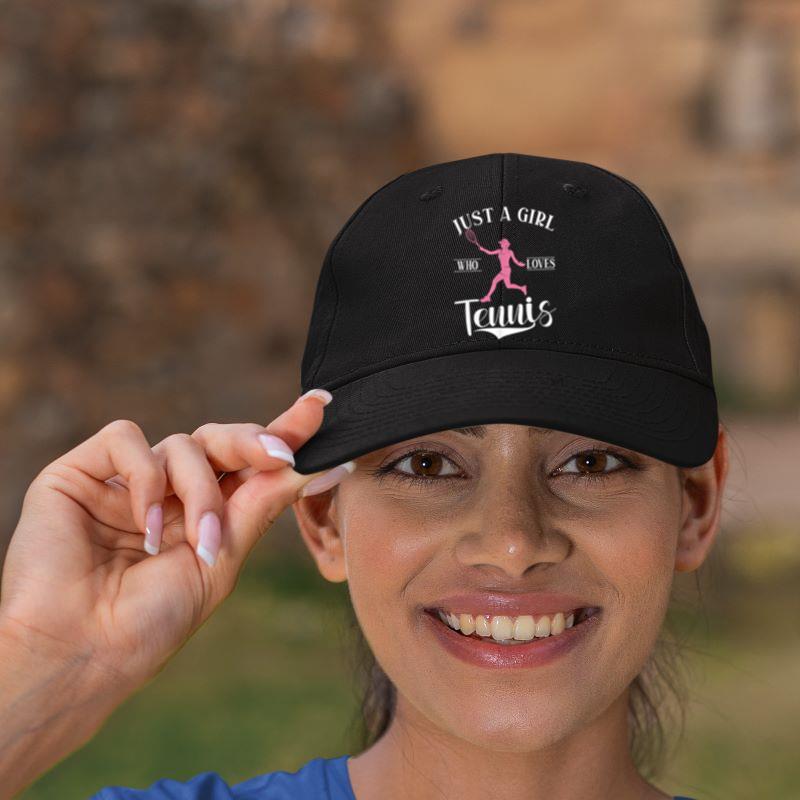 Mckenzieshoponline Just a Girl who loves Tennis Girl Cap - Image 2
