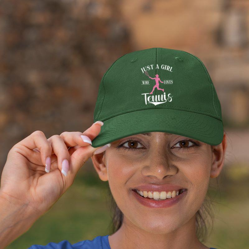 Mckenzieshoponline Just a Girl who loves Tennis Girl Cap - Image 3