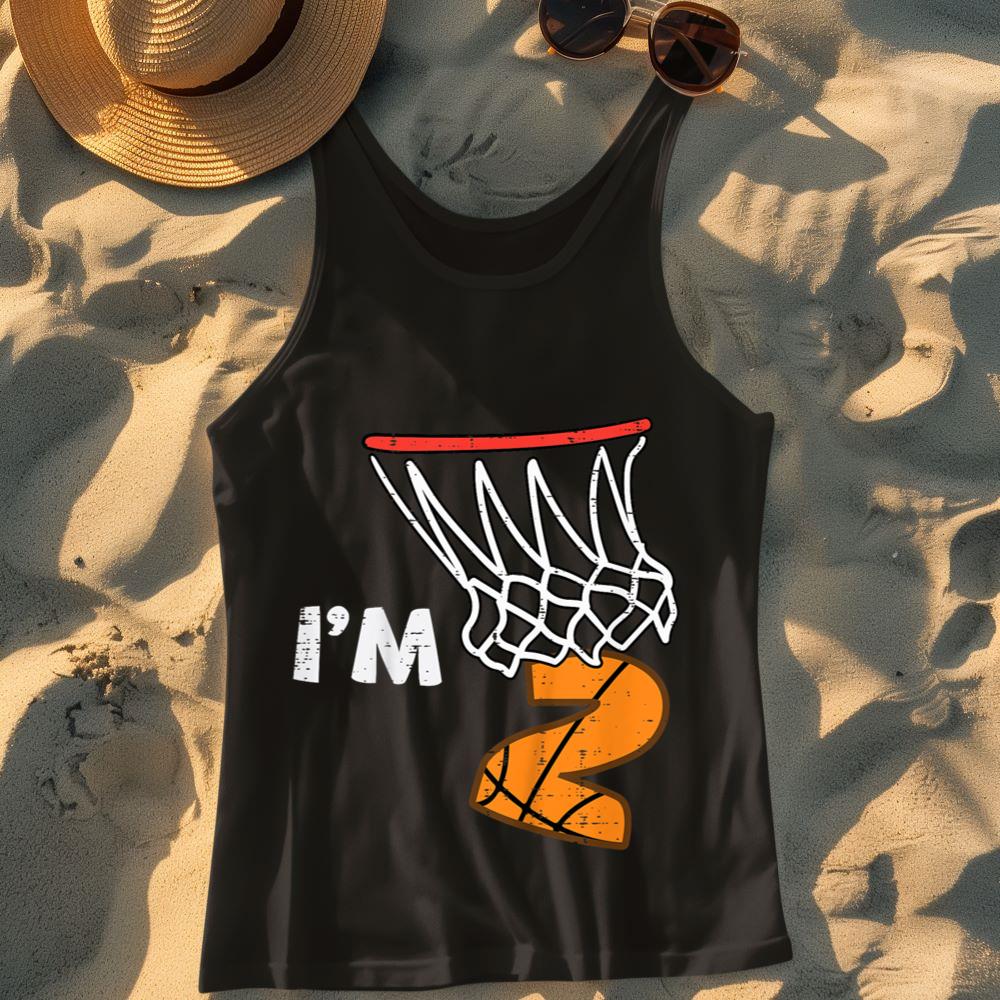 Mckenzieshoponline Kids 2nd Birthday Basketball Im 2 Two Year Old Bday Toddler Boys Tank Top