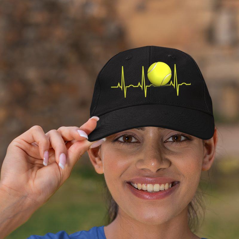 Mckenzieshoponline Kids Tennis Heartbeat Shirt Tennis T-Shirt for Players & Coaches 10 Heather Blue Cap - Image 2