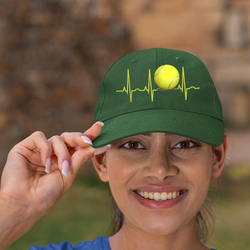 Mckenzieshoponline Kids Tennis Heartbeat Shirt Tennis T-Shirt for Players & Coaches 10 Heather Blue Cap - Image 3