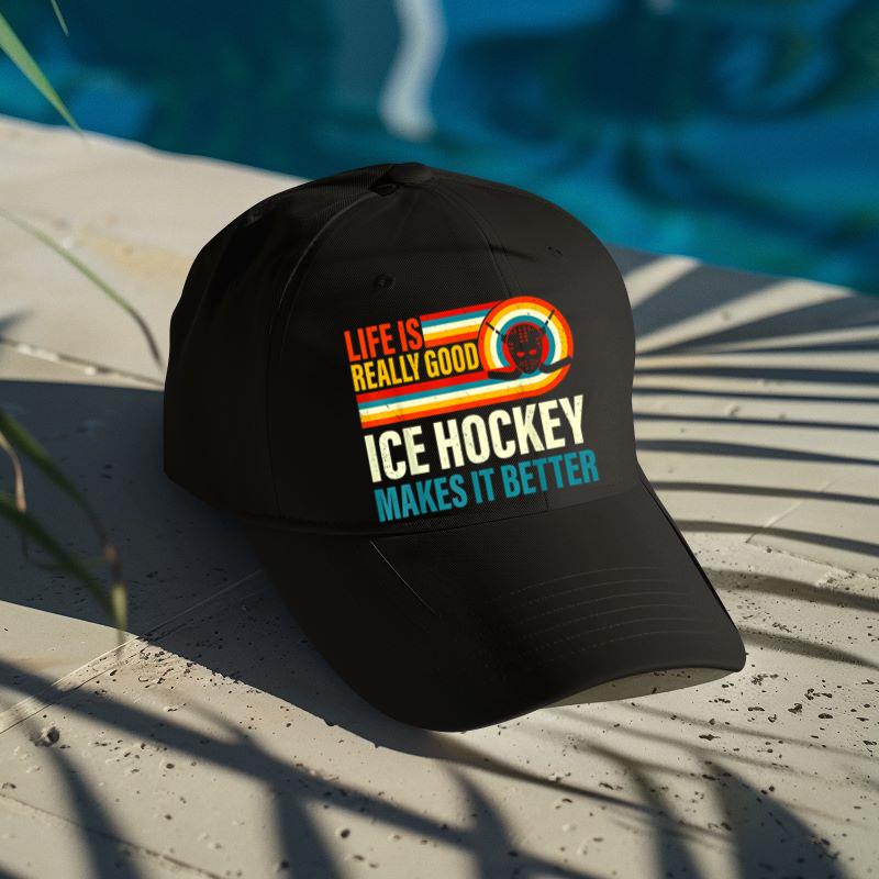 Mckenzieshoponline Life Is Really Good Ice Hockey Makes it Better Cap