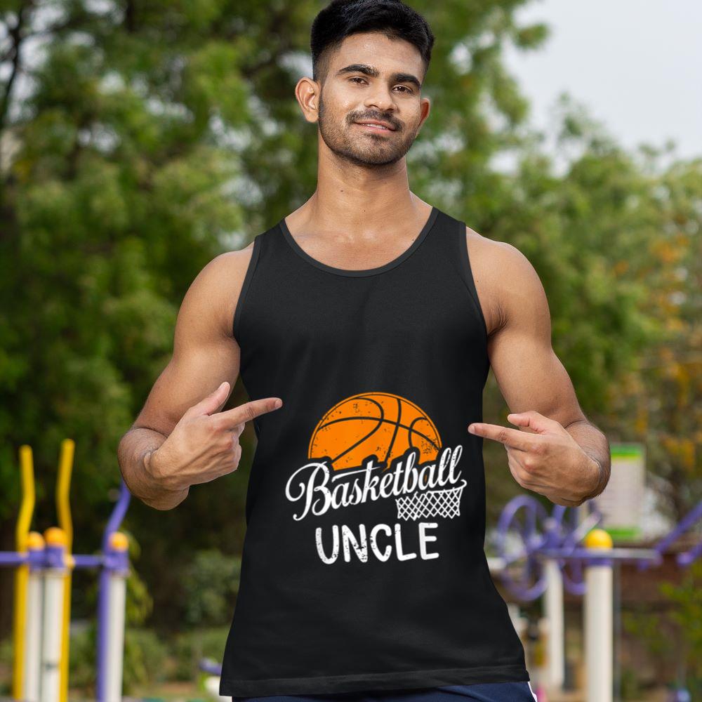 Mckenzieshoponline Mens Basketball Uncle Basketball Player Game Day Father's Day Tank Top - Image 2
