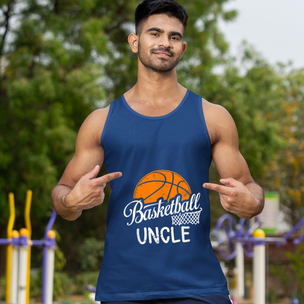 Mckenzieshoponline Mens Basketball Uncle Basketball Player Game Day Father's Day Tank Top - Image 3