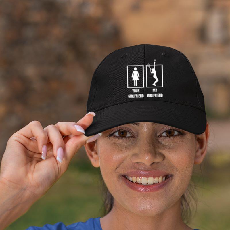 Mckenzieshoponline My Girlfriend Tennis Player Proud Boyfriend Funny Tennis Cap - Image 2